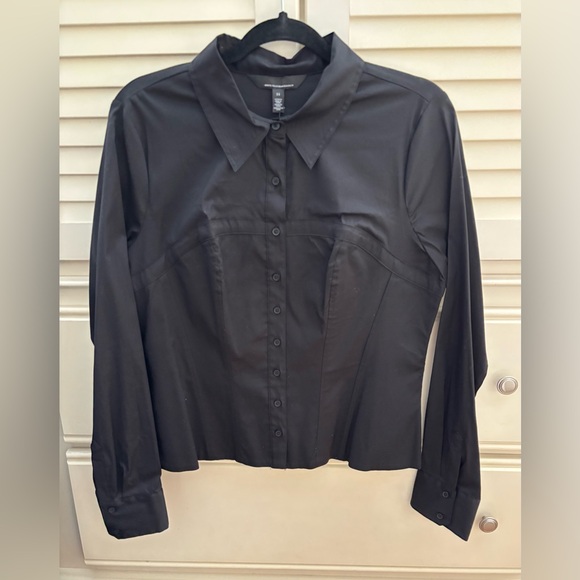 White House Black Market Tops - NWT White House Black Market Corset Poplin Top Size 14